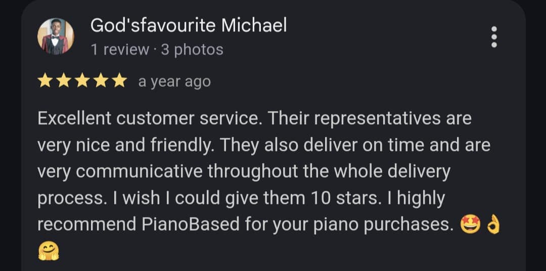 Pianobased Customer review 13