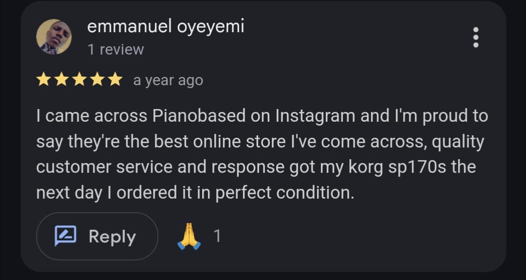 Pianobased Customer review 16
