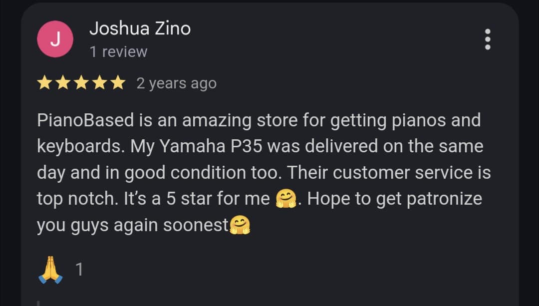 Pianobased Customer review 22