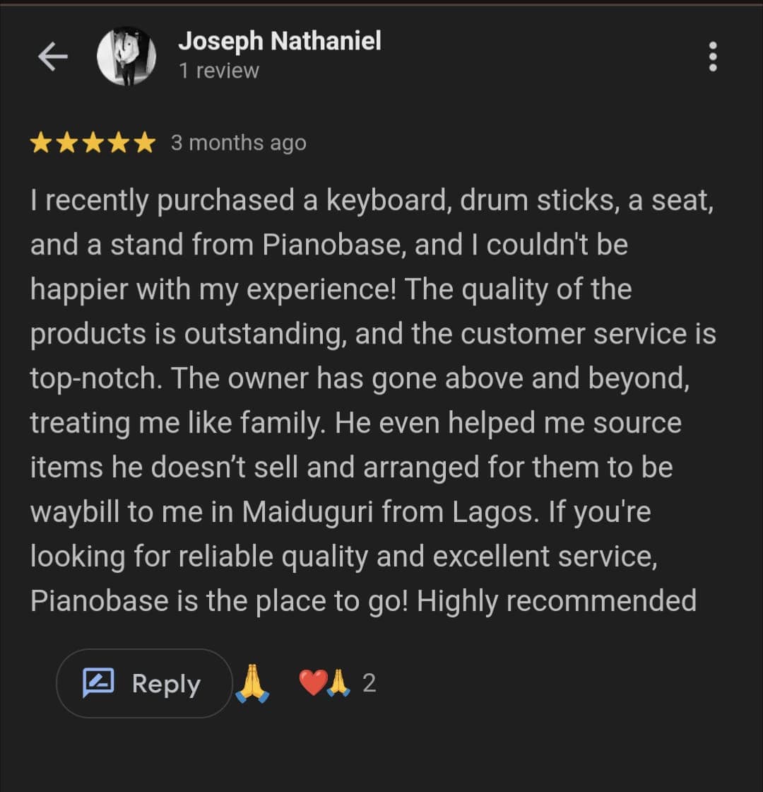 Pianobased Customer review 5
